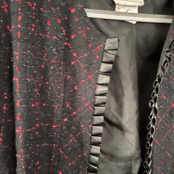 Joseph Ribkoff Black-Red Jacket - Picture 5 of 9